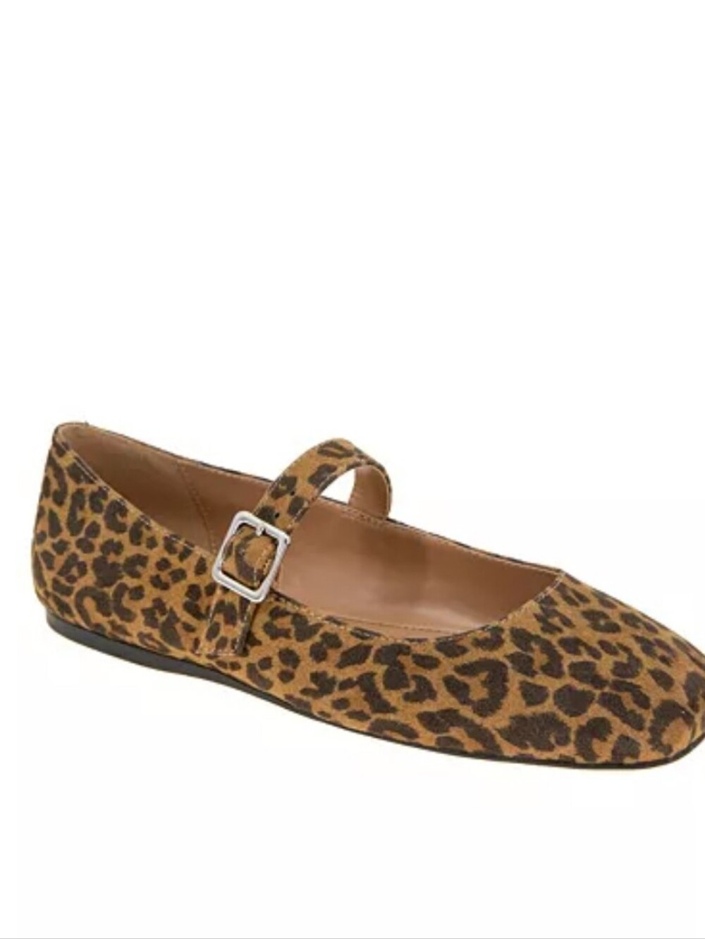 BCBG Leopard Print Mary Jane Ballet Flat - Brown